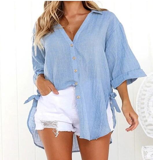 Camisa Longa com Amarração nas Laterais