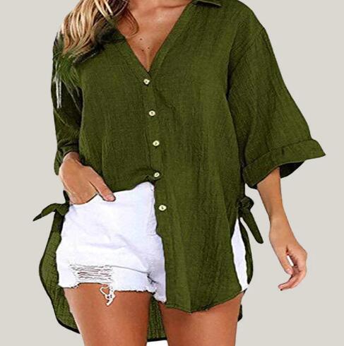 Camisa Longa com Amarração nas Laterais