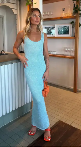 Vestido Longo Brilhante Nora