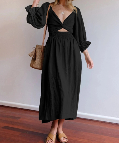 Vestido Primavera duas Peças com Decote em V
