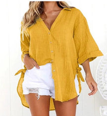 Camisa Longa com Amarração nas Laterais